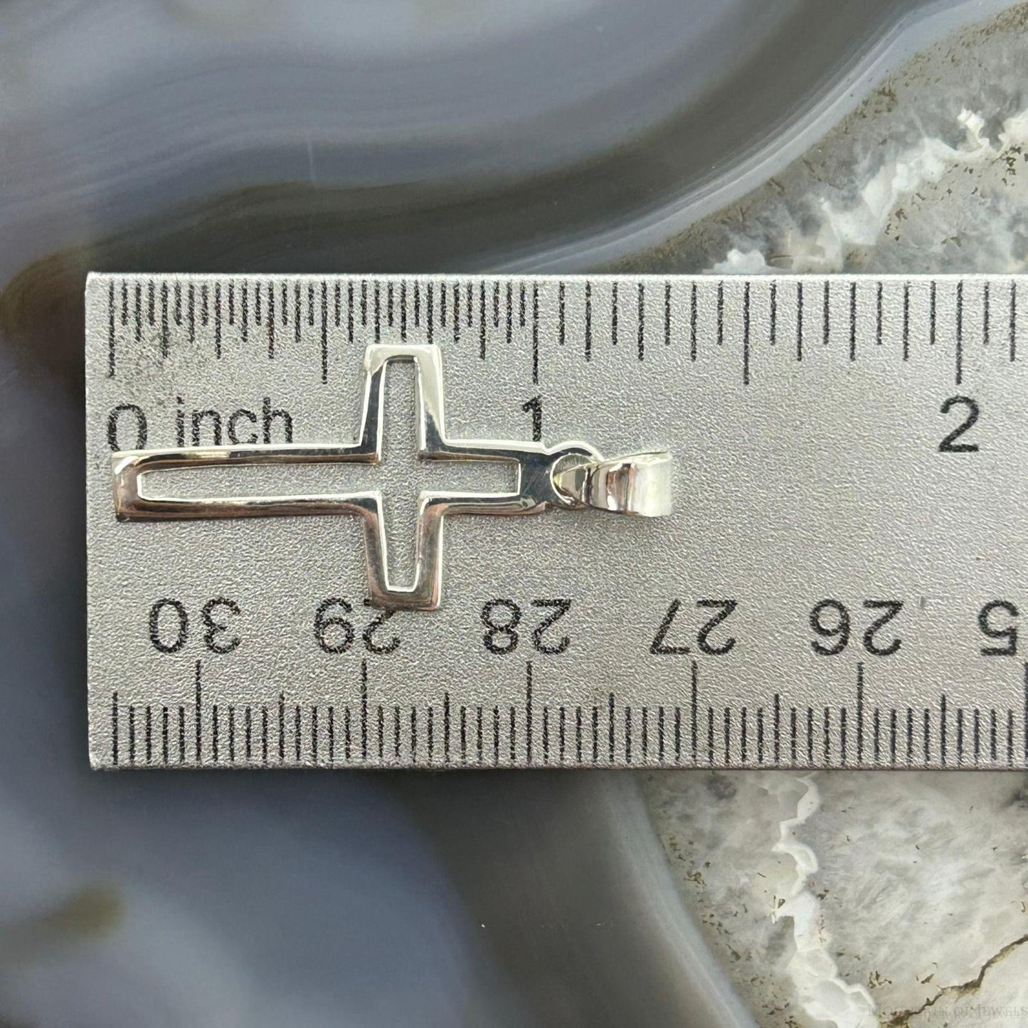 Sterling Silver Fashion Unisex Cut Out Cross Pendant