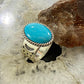 Carolyn Pollack Southwestern Style Sterling Silver Oval Turquoise Decorated Ring For Women, Variety of Sizes