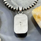 Native American Sterling Silver Rectangle Turquoise Decorated Pendant For Women