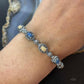 Carolyn Pollack Sterling Silver Picture Jasper & Lapis Link Bracelet For Women
