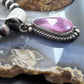 Robert Shakey Sterling Silver Teardrop Purple Spiny Oyster Pendant For Women