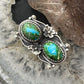 Sterling Silver Southwestern Style 2 Sonora Gold Turquoise Adjustable Ring For Women #4