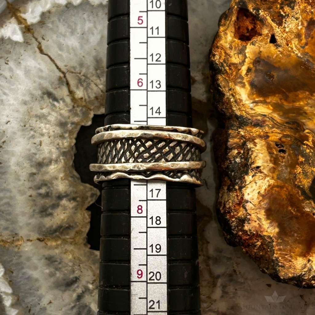 Shablool Israel Sterling Silver Pink Pearl Spinner Ring Size 7 For Women