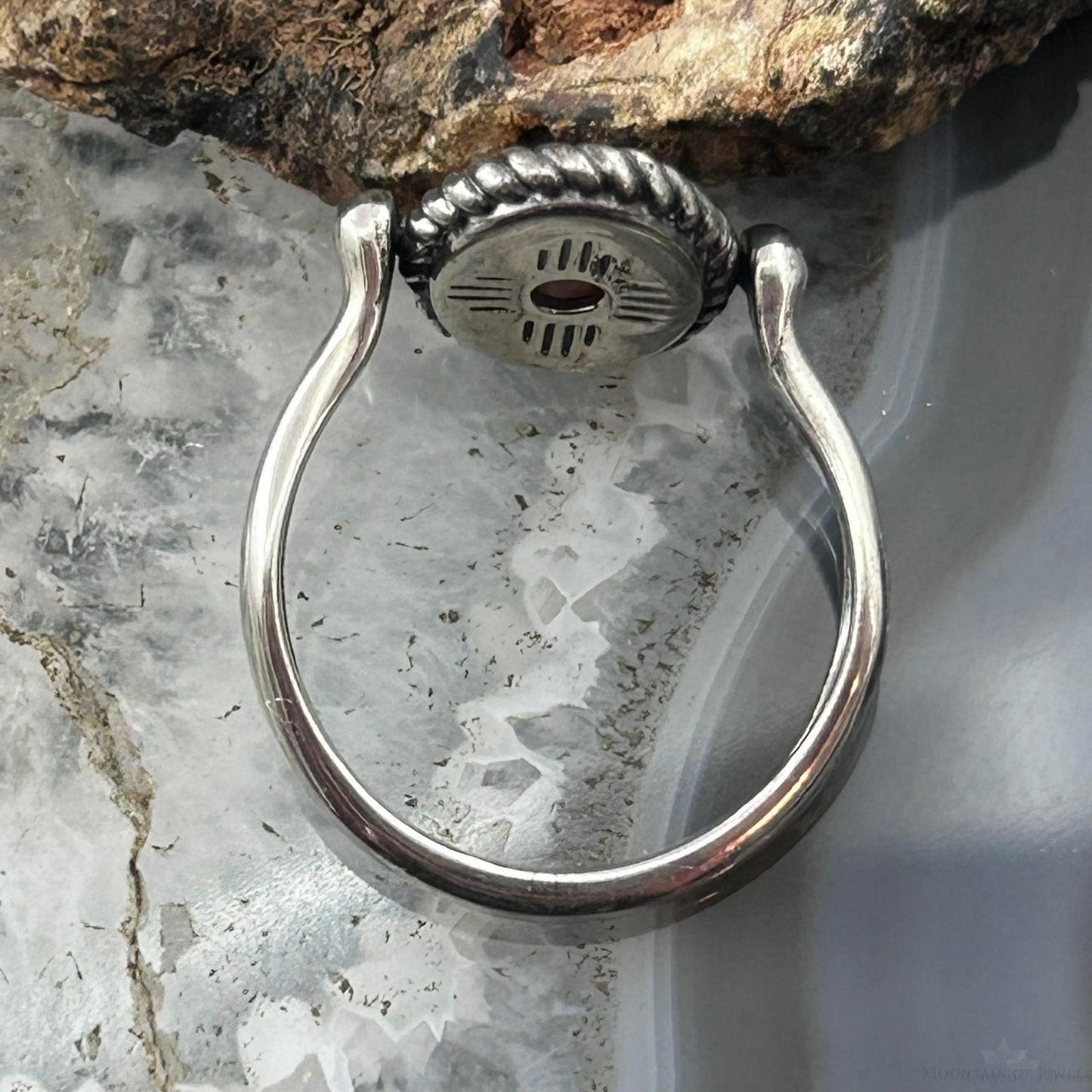 Carolyn Pollack Sterling Silver Oval Spiny Oyster Reversible Ring For Women