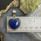 Sterling Silver Southwestern Style Lapis Heart Decorated Pendant For Women #2