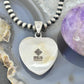 Sterling Silver Southwestern Style Turquoise Decorated Heart Pendant For Women