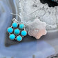 Native American Sterling Kingman Turquoise Cluster Dangle Earrings For Women