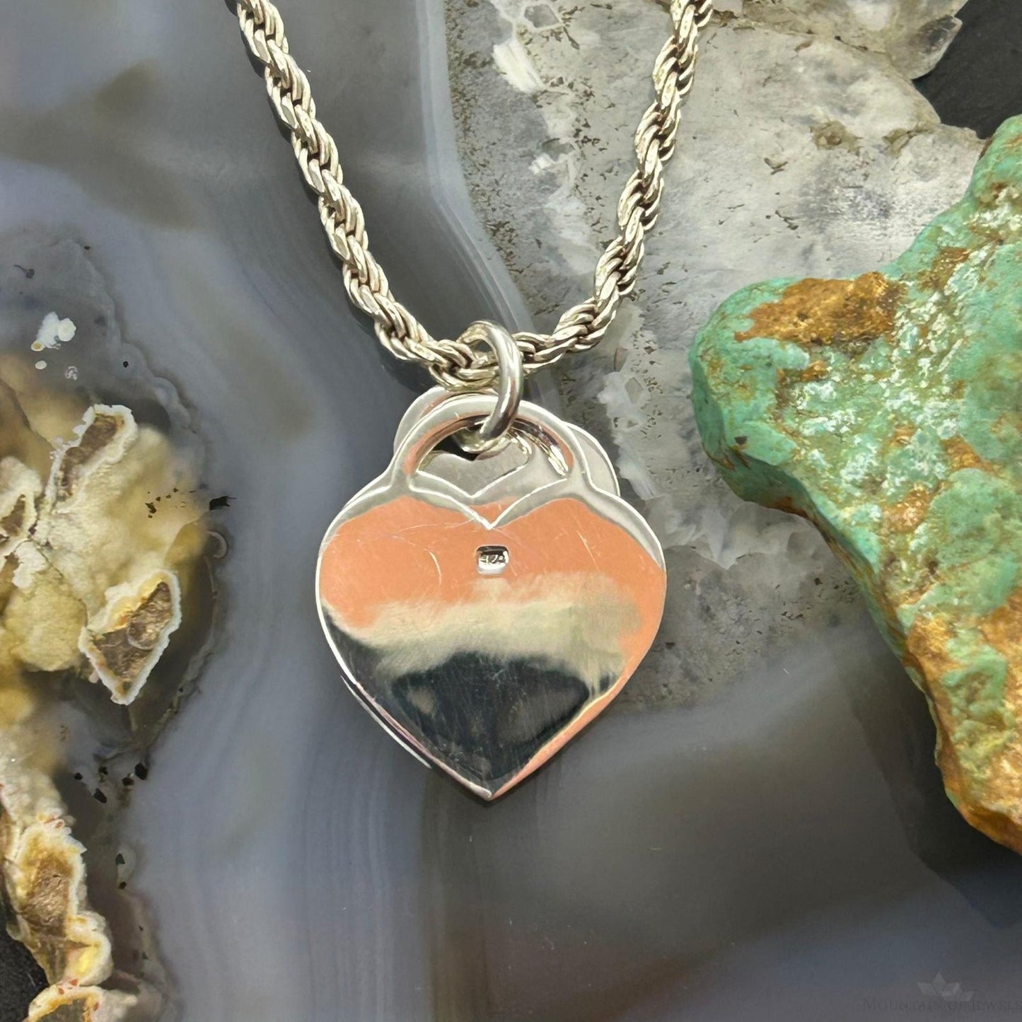 Sterling Silver Fashion Triple Heart Heart Pendant For Women