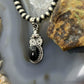 Sterling Silver Southwestern Style Oval Onyx Decorated Charm/Pendant For Women