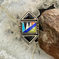 Carolyn Pollack Southwestern Style Sterling Silver Multistone Inlay Decorated Ring For Women