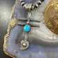 Kevin Billah Native American Sterling Silver Turquoise Native Cross w/Heart Unisex Pendant