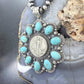 Genuine 1941 90% Silver Walking Liberty Half Dollar Coin w/Turquoise Unisex Pendant