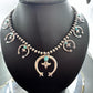 Sterling Silver Southwestern Style Naja w/Turquoise Squash Blossom 20" - 22" Necklace For Women