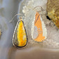 Native American Sterling Teardrop Bumblebee Jasper Dangle Earrings For Women