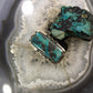 Native American Sterling Silver Turquoise w/Matrix Bar Ring Size 9 For Women