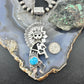 Alonzo Mariano Sterling Silver Turquoise Unisex Kokopelli Kachina Dancer Pendant