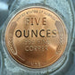 US 5 Ounces .999 Fine Copper Round Lincoln Penny Mint