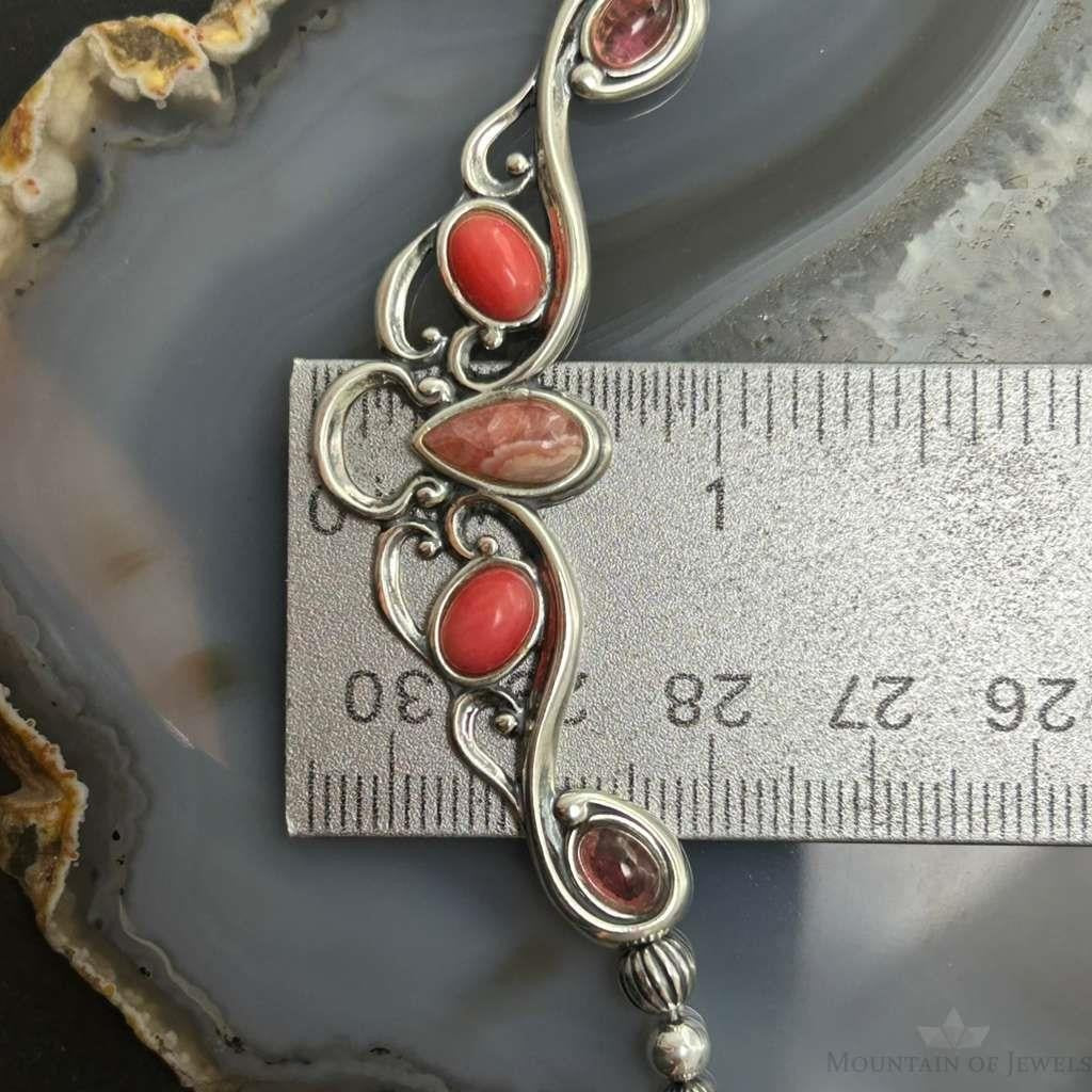 Carolyn Pollack Sterling Silver Multi Stone Pendant Beads Necklace For Women