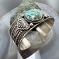 Sunshine Reeves Sterling Silver Native American High Grade Kingman Turquise Unisex Cuff