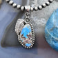 Sterling Silver Southwestern Style Golden Hill Turquoise Leaves Decorated Pendant For Women #3