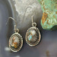 Sterling Silver Southwestern Style Spiny Oyster Turquoise Dangle Earrings For Women