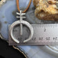 Gary Custer Sterling Silver Tufa Cast Naja With Native Cross Unisex Pendant