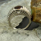 Carolyn Pollack Sterling Silver Faceted Garnet Decorated Ring For Women