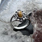 Carolyn Pollack Sterling Silver Oval Tiger's Eye Decorated Split Shank Ring For Women