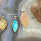 Native American Sterling Silver Marquise Blue Ridge Turquoise Dangle Earrings For Women #1