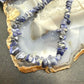 Denim Lapis Natural Beads 34" Necklace For Women