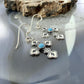 Sterling Silver Southwestern Style Turquoise Cross Dangle Earrings For Women