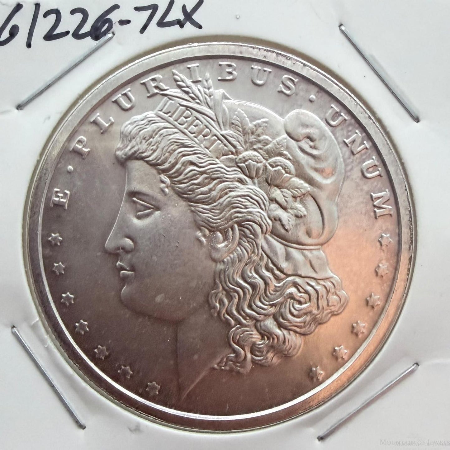 1.0 Troy Ounce .999 Pure Silver Morgan Design Round #61226-7LX