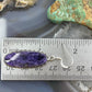 Sterling Silver Southwestern Style Oval Charoite Dangle Earrings For Women