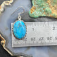 Sterling Southwestern Style Oval Mojave Turquoise Dangle Earrings For Women #1