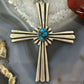 Arthur J Williams Navajo Native American Sterling Silver Turquoise Unisex Cross Pendant