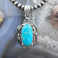Sterling Silver Southwestern Style Oval Turquoise Decorated Pendant For Women #1