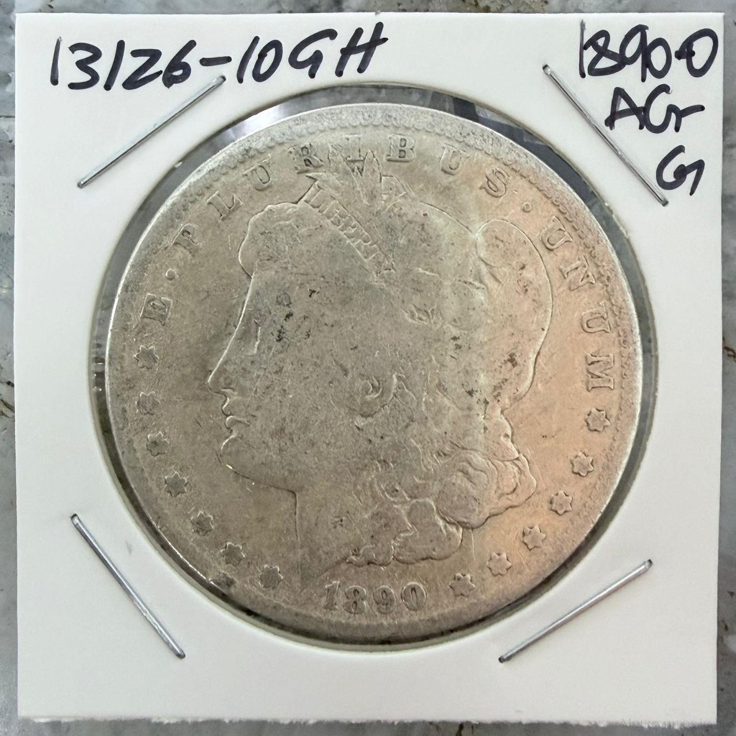 1890-O US 90% Morgan Silver Dollar AG-G #13126-10GH