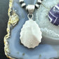 Sterling Silver Southwestern Style Teardrop Peanut Obsidian Decorated Pendant For Women