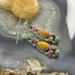 Sterling Silver Southwestern Style Multistone Dangle Earrings For Women #6