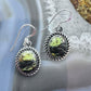 Native American Sterling Silver Rounded Blackjack Dangle Earrings For Women