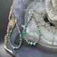Sterling Silver 3-5mm Navajo Pearl Southwester Style & 4.5mm Turquoise Bead Hoop Earrings For Women