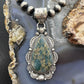 Sterling Silver Southwestern Style Teardrop Sediment Jasper Pendant For Women