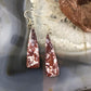 Sterling Silver Elongated Triangle Red River Jasper Slab Dangle Earrings For Women #212