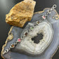 Carolyn Pollack Sterling Silver 7 Oval Multi-Stone 8" Decorated Link Bracelet For Women
