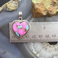Sterling Silver Southwestern Style Cotton Candy Heart Pendant For Women #3