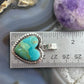 Sterling Silver Southwestern Style Turquoise Decorated Heart Pendant For Women