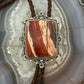Sterling Silcer Southwestern Style Large Snake Skin Jasper Decorated Bolo Tie For Men