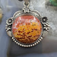 Sterling Silver Southwestern Style Round River Jasper Decorated Pendant For Women