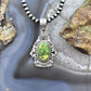 Sterling Silver Southwestern Style Oval Sonora Gold Turquoise Decorated Pendant For Women