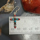 Sterling Silver Southwestern Style Multi-Stone Cross Dangle Earrings For Women